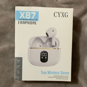 X87 True Wireless Stereo Earphones - White